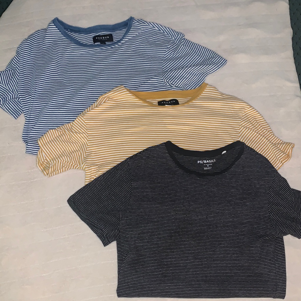 Pacsun Mens Small Basic Striped TShirts